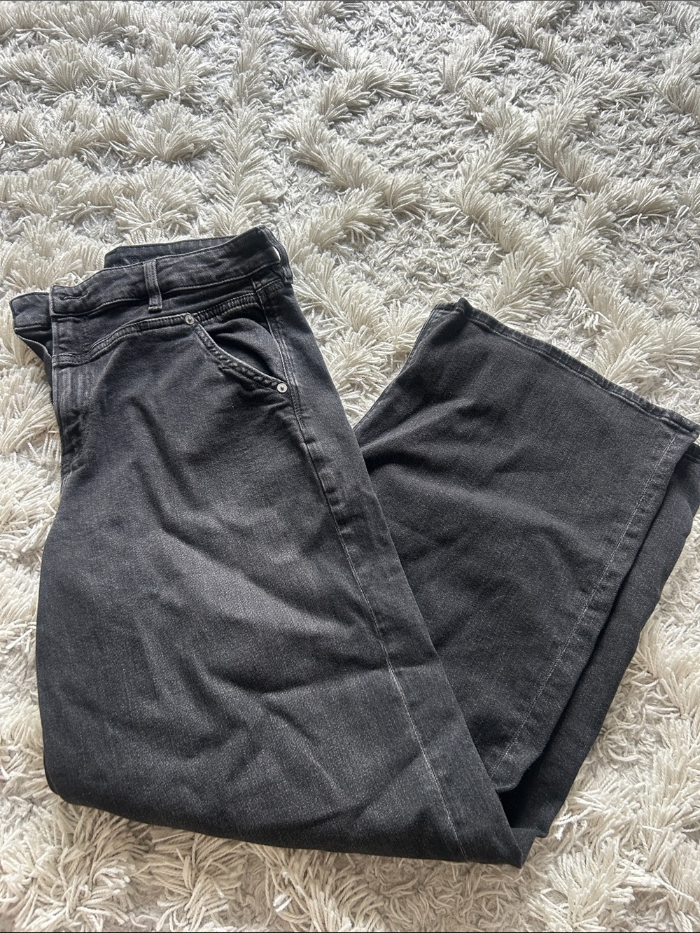 American Eagle Outfitters Black Wide-Leg Jeans